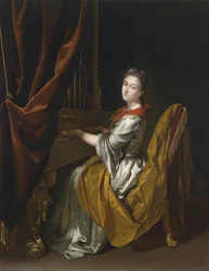 Porträt der Barbara Janssens an der Orgel